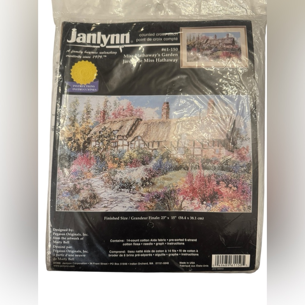 Janlynn Cross Stitch Kit - Miss Hathaway's Garden New - Picture 2 of 6